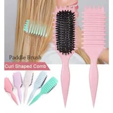 Escova modeladora de cachos para mulheres, com cerdas naturais e materiais biodegradáveis, cria cachos volumosos.