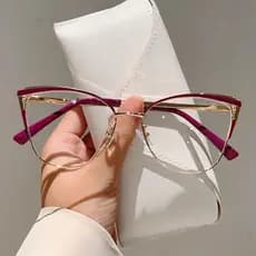 VisãoPerfeita Óculos Olho De Gato óculos para perto feminino óculos diferente feminino Óculos Anti-Luz Azul Óculos Metal