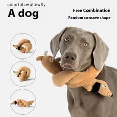 Brinquedo De Rangido De Cachorro De Salsicha CSF Mantém Filhotes Ocupados Quando Sozinho , Perfeito Para Limpeza De Dent