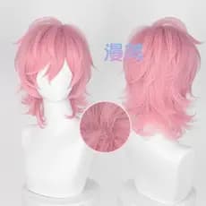 Anime Yarichin B Club Ayato Yuri Peruca Cosplay 40cm/35cm Rosa Perucas Curtas Resistente Ao Calor Cabelo Sintético