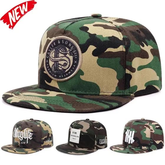 Camuflagem snapback cap Para Homens Boné De hip-hop vintage Jovem Viseira Exterior Mulher