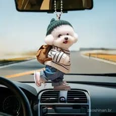 [Dhiint] Mochila Criativa Homem Cachorro Espelho Retrovisor Pingente Carro Pendurado Ornamentos Acessórios De Decoração