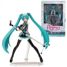Figma 014 Hatsune Miku Figura de Ação que Muda de Rosto Brinquedo Boneca Modelo IELN