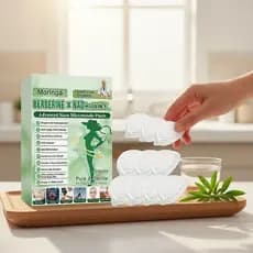 Conjunto de 7 adesivos para cuidados corporais – contém moringa, berberina e NAD+ para dar à pele um brilho radiante.