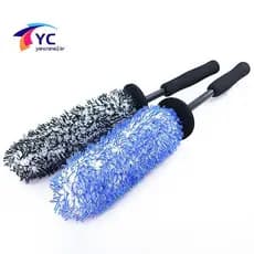 Escova de Lavagem de Carro YCBR, Especial para Cubos de Roda, Microfibra de Alta Qualidade, Cabo Antiderrapante, Acessór