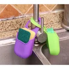 Porta Esponja Escova Silicone Maleável Para Cozinha Pia