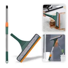 Vassoura M谩gico Rodo Mop para Limpeza de Casa Cozinha Banheiro Quintal (4 em 1) Cabo Flex铆vel Grande/Rodo Limpa Vidros