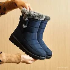 Botas de neve femininas clássicas, forro de pele Super quente, à prova d'água, sapatos de inverno antiderrapantes GDPV