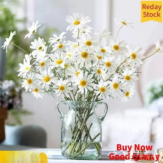 Margarida Artificial Flores Falsas Decoração De Casa Plantas De Plástico HSWM