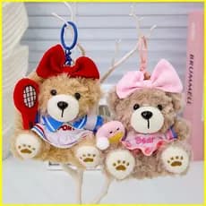 NS3 Bonito Dos Desenhos Animados Urso Bonecas De Pelúcia Para Meninas Decoração Casa Brinquedos Chaveiro Pingente