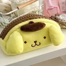 Bolsa de Maquiagem Criativa para Estudantes, Estojo de Lápis Acolchoado, Bolsa de Anime Fofa da Hello Kitty