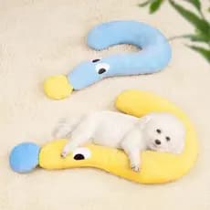 1 Pc Pet Pequeno Travesseiro Em Forma De U Protetor De Pescoço Sono Profundo Para Filhote De Cachorro Gatinho Cão Gato E