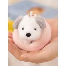 Amor filhote de cachorro ninho Corgi boneca brinquedo de pelúcia cão pingente mochila pingente filhote de cachorro bonec