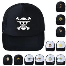 Novo Boné de Beisebol Anime One Piece Luffy, Boné de Sol Estampado Unissex de Algodão Fashion MYB8