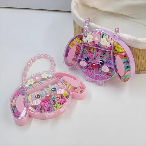 Prendedor De Cabelo Infantil Elasticos Espiralados Nao Quebram Cabelo Presilhas Feito A Mao Rabico Colorido Macio