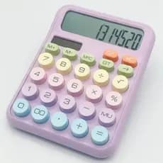 Calculadora De Mesa Teclado Mecanico Teclas Grandes Macias 12 Digitos Calculadora Colorida Pastel Escolar Portatil