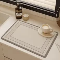 Tapete Escorredor De Louca Super Absorvente Antiderrapante Cozinha 40x30 Aparador De Louca Secagem Rapida Anti Mofo