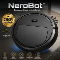 Robô Aspirador 2800Pa Alta Sucção Automático Slim Limpa Pelos Poeira e Cabelos