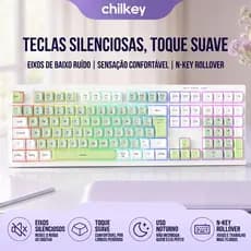Teclado Gamer Tankix Layout ABNT2 Português Brasileiro 111 Teclas PBT Silencioso Retroiluminação RGB Conexão Com Fio Bai