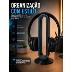 Suporte para Headset Headphone Gamer Organizador de Mesa Grande Resistente