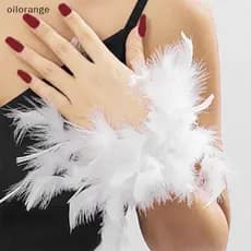 OLL Moda 8 Cores Pulseira Mangas Para Fotos De Unhas Penas Peças Punhos De Pulso De Pelúcia Manicure Mão Foto Decoração