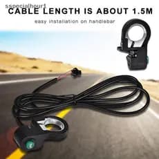 Ppl Motocicleta Scooter Bicicleta Plástico Chifre Interruptor De Sinal Botão Universal 22.5mm Elétrica N