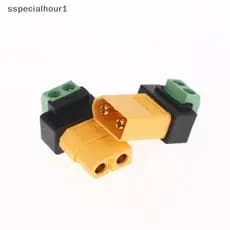 Adaptador De Terminal PCL XT60 Macho Fêmea Para 2 Pinos , Conector De Carregamento Sem Solda Carregador De Equilíbrio UA
