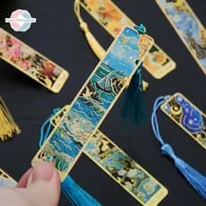 tue 1 Pc Retro Pintura Floral Marcador De Metal Oco Bronzeamento Com sel Papelaria Presentes Para Livro Clube Leitor BR