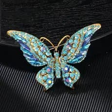 COA Moda Completa Zircão Borboleta Broche Para Mulheres Luxuoso Animal Corsage Pinos Festa De Casamento Acessórios De Ro