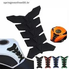 Primavera 3D Fibra De Carbono Almofada Do Tanque Da Motocicleta Adesivo Osso De Peixe , Adesivos De Óleo BR