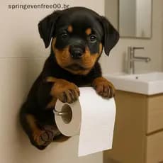 Suporte De Papel Higiênico Para Montagem Na Parede De Cachorro De Resina De Mola Decoração De Banheiro Ou Cozinha , Disp