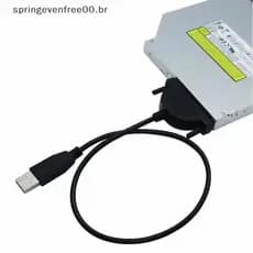 Primavera USB 2.0 SATA Cabo Adaptador Para CD DVD ROM Unidade Óptica PC Laptop Notebook BR