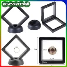 NN 70 * 70mm Bla 3D Flutuante Joias Porta-Moedas Caixa Com Suporte BR