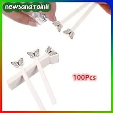 NN 100 Peças Tiras De Papel Criativas Para Teste De Perfume Em Forma De Borboleta BR