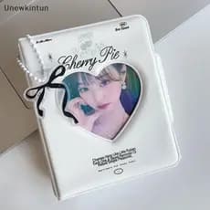 unewkintun Kpop Photocards Fichário Doce Arco Álbum De Fotos Mini Photocard Titular 3 Polegada Amor Coração Estojo De Ar