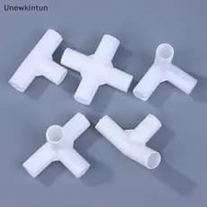 unewkintun 10 Peças 12mm Conector De Tubo Branco De Plástico DIY Prateleira Tenda Montagem De Junta Fixa T Cotovelo Reto