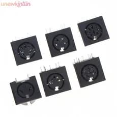 unewkintun 2 Peças 3-8 Pinos Mini DIN Fêmea Soet Conector Adaptador De Sinal Durável Ja Para Teclado Mouse Projetos De R