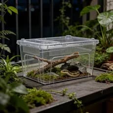Habitat De Reprodução De Plástico Transparente Ventilado Ascensão Para Répteis Como Lagartos E Cobras Terrário Doméstico