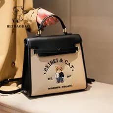 North saco novo estilo textura grande capacidade dos desenhos animados bolsa luz luxo criativo mochila feminina