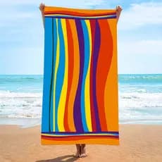 Toalha de praia impressa Toalha de praia absorvente de microfibra
