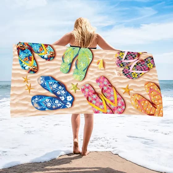Toalha de praia de microfibra impressa toalha de praia toalha de banho absorvente 70 * 140cm