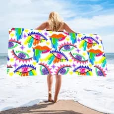 Toalha de praia estampada 70 * 140 cm Toalha de banho de praia Toalha de acampamento