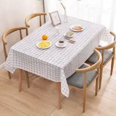 Toalha de mesa xadrez PEVA, descartável, à prova d'água, à prova de óleo, antipoeira, plástico, mesa de café, antiderrap