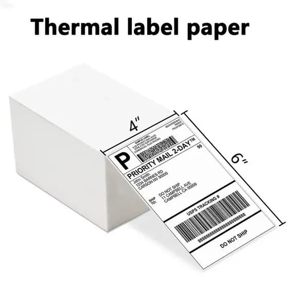 Papel De Etiqueta Térmica De 4 " x6 " 100 Folhas/Adesivos Para Etiquetas De Envio Térmico