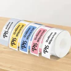 Rolo De Papel P15 15x40 Adesivo Térmico 12x40 15x30 Fita De Impressora Térmica Etiqueta Transparente