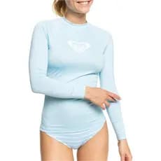 Top feminino de manga comprida para mergulho na praia