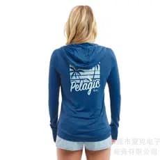 Camisa feminina de pesca com capuz de verão respirável de secagem rápida
