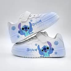 Alien Monster Cartoon Impressão UV Sapatos infantis Sapatos brancos fofos Entrega no mesmo dia Universal para meninos e
