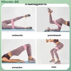 Movimento Básico Tecido Resistência Hip Booty Bandas Glúteo Coxa Elástico Treino Agachamento Círculo Estiramento Tiras D