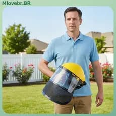 Capacete De Segurança MOVE Professional Garden Weed Waer Com Máscara De Malha Facial Completa Para Proteção Final BR
